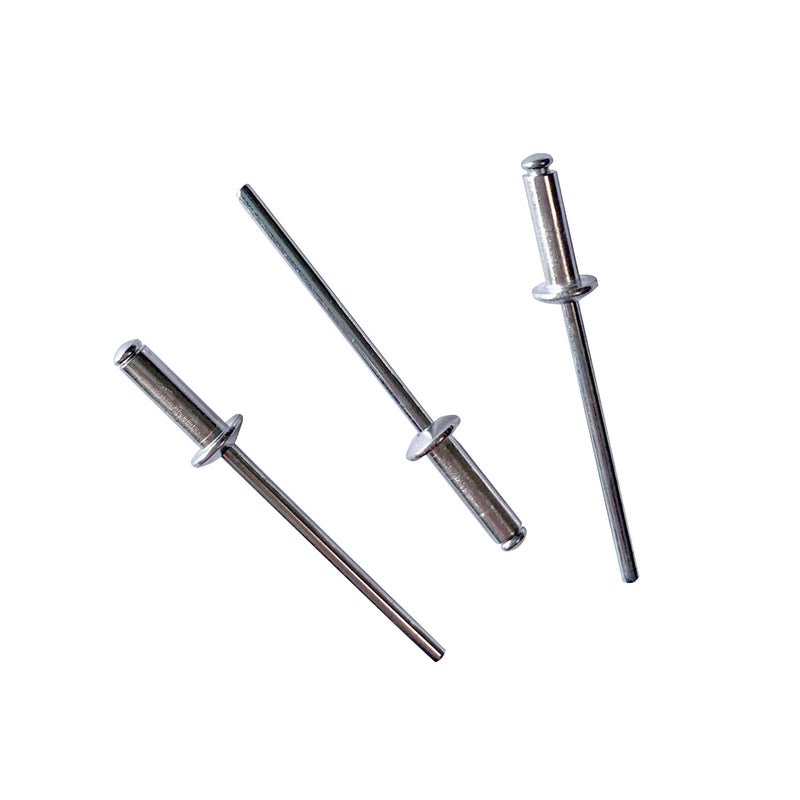 Maozaa 100 PCS 1/8"" x 3/8"" Aluminum Blind Rivets, 3.2 x 10mm Pop Rivets, Silver - Image 1